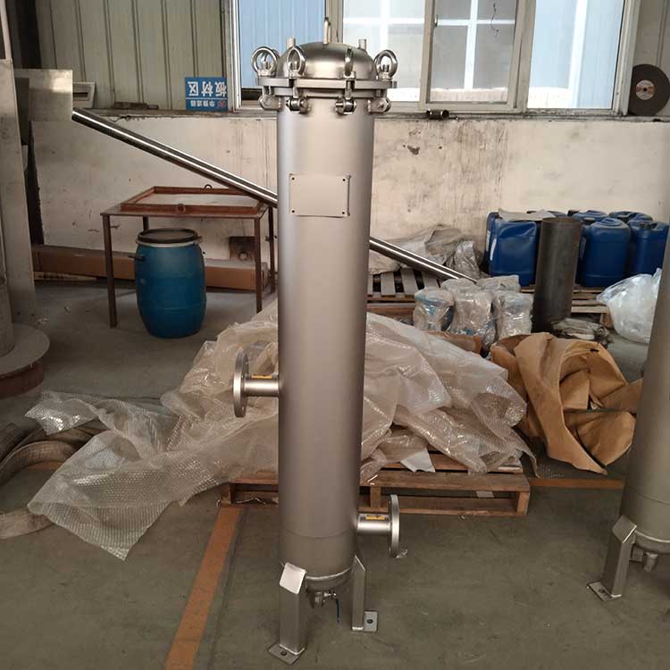 快裝法蘭式精密過濾器-帶支架-(1)